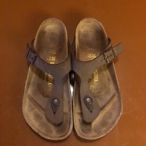 Birkenstock Gizeh Birkibuc mocha size 7.5